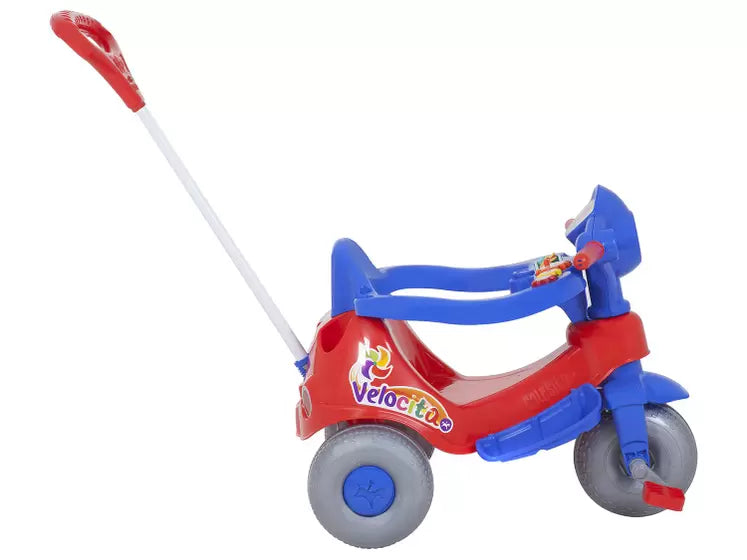 Triciclo Infantil Com Empurrador Velocita Vermelho - Bom Preço