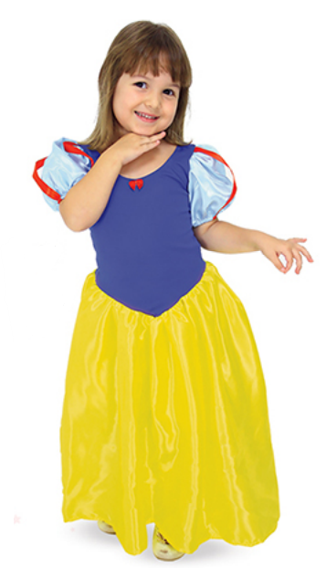 FANTASIA INFANTIL PRINCESA AZUL E AMARELO TAMANHO M