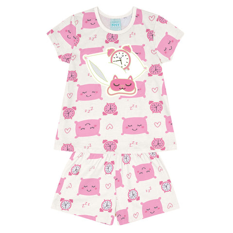 Pijama Brilha no Escuro Infantil Menina Kyly