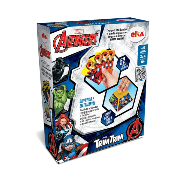 Jogo de Cartas - Trim Trim - Avengers - 52 Cartas - 2 a 4 Jogadores - Elka